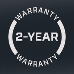 Tour V5 laser rangefinder by Bushnell Golf graphic of 2-year warranty.