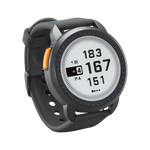 Three-quarter view Bushnell Golf iON Edge GPS watch in black on transparent background. 